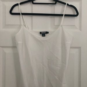 DKNY White Spaghetti Strap Tank Top (Medium)